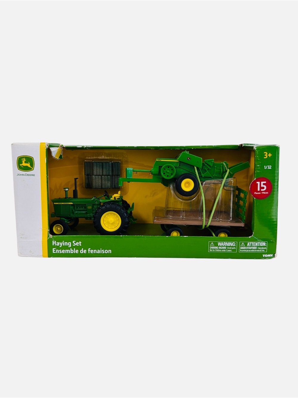 TOMY John Deere Haying Set - 1:32 Scale Collectible Farm Toys 15-Piece Set